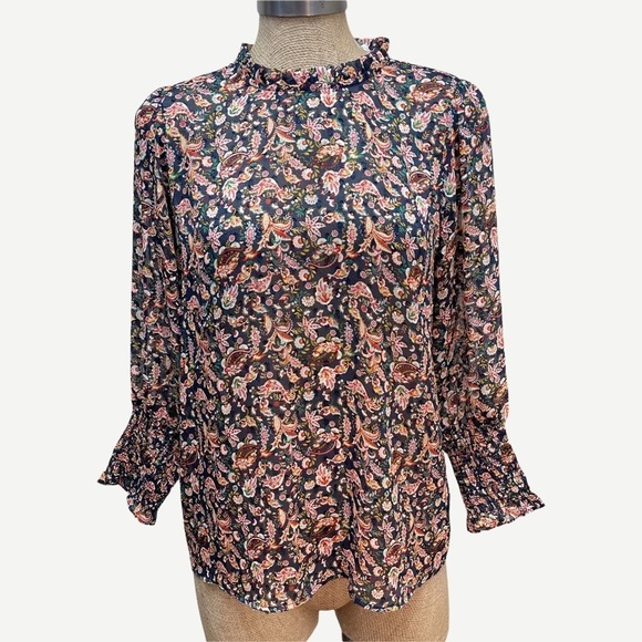 NEW Maison d'Amelie Paisley‎ Blouse S - Picture 1 of 6